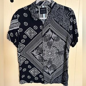 Button-down Paisley Men's Shirt